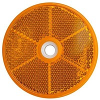 Reflector redondo, diámetro 60 mm, naranja con hueco
