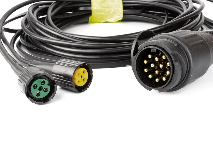 Instalación eléctrica MANTES, arnés para remolque de camión, 5,5 m, enchufe de 13 PIN, 2 bayonetas de 5 PIN