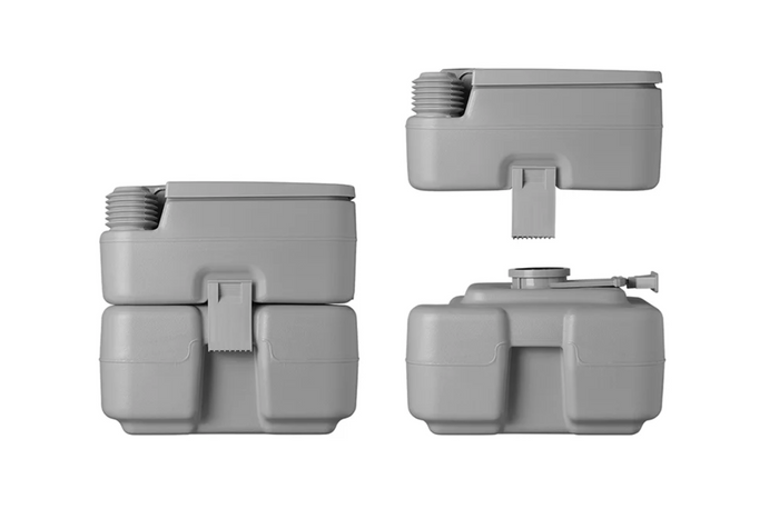 Inodoro portátil para camping ProPlus 370415V01CR, color gris, 10L/20L.