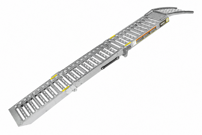 Rampa plegable UNITRAILER ALR005 de acero para remolques, 200 cm, 250 kg.
