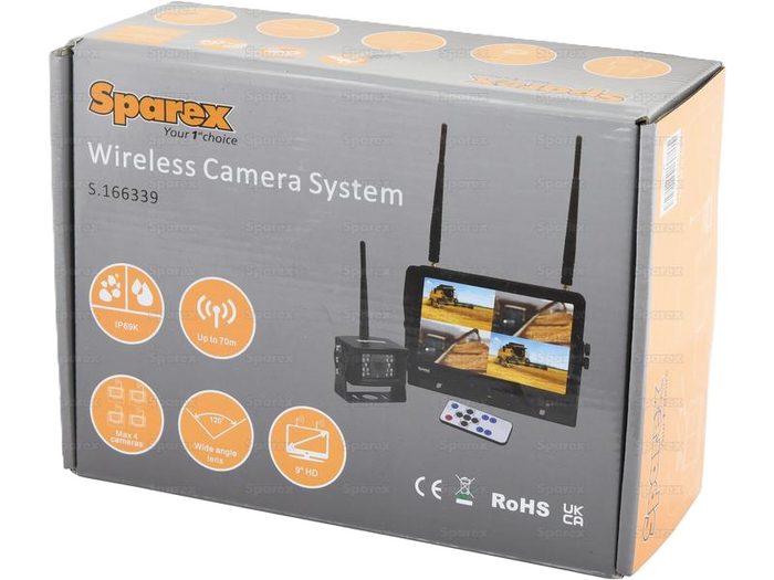 Sistema de marcha atrás inalámbrico SPAREX S.166339 monitor 9" + cámara