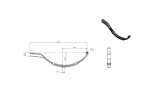 Muelle de 4 hojas para remolques de 76,5 cm y 375 kg.