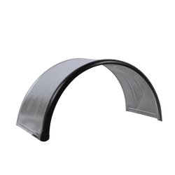 Guardabarros doble para remolque de 16-17,5" DOMAR DK7135, paso de rueda de 1000/450 mm, metálico con borde de goma.