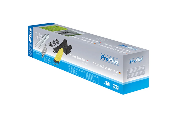 Juego de dos correas de sujeción ProPlus 361728 para toldos y porches, 2x3 m.