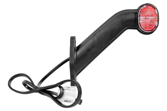 Luz de posición izquierda ASPÖCK SUPERPOINT II con brazo de goma y cable lateral.