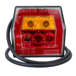 Piloto trasero LED FRISTOM FT-122, 3 funciones universales