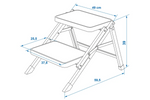 Escalera plegable de camping ProPlus 360823V01 de dos peldaños, soporta hasta 150 kg.