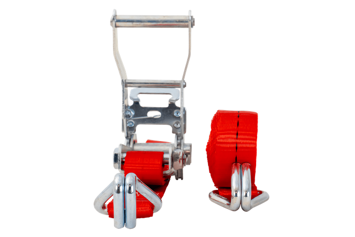 Juego de cuatro correas de transporte UNITRAILER con tensor 4m/25mm/1t rojas