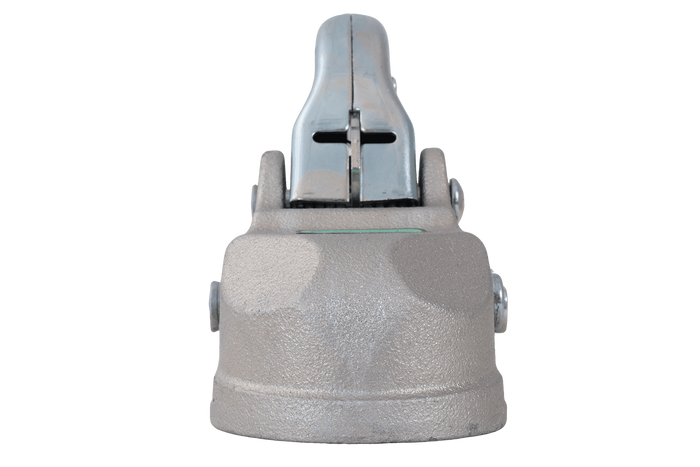 Enganche de bola KNOTT K35-A para remolque de 3500 kg con barra de tiro de tubo de 50 mm, hierro fundido