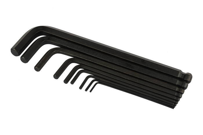 Llaves Allen STANLEY, llaves hexagonales con punta esférica de 1,5 a 10 mm, 9 unidades.