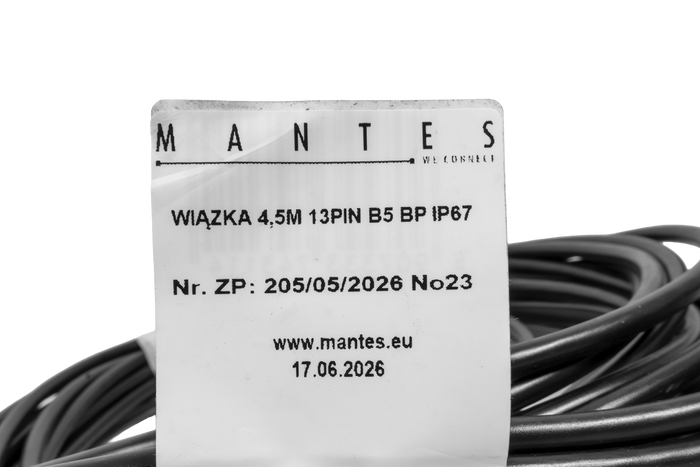 Instalación eléctrica MANTES, arnés para remolque de barco de 4,4 m, conector de 13 pines, 2 bayonetas de 5 pines.