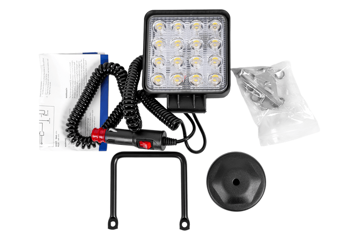 Reflector de lámpara de trabajo LED TT TECHNOLOGY TT.13208M, 16 LED, 3400 lm con imán