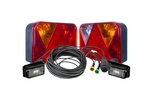 Juego de luces: luces traseras DOBPLAST + luces laterales LED DOBPLAST + arnés MANTES 7m 13-PIN + conectores rápidos