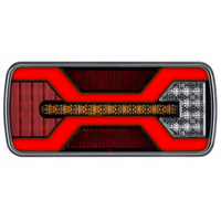 Luz trasera KAMAR X-SPIDER L2430, bayoneta de 5 pines, 6 funciones, izquierda