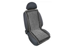 Cojín de asiento de cuentas de madera LAMP Samurai antracita/gris, alfombrilla para asiento de coche