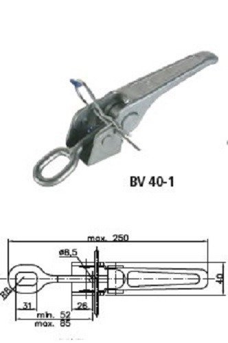 Enganche lateral de remolque WINTERHOFF BV 40-1 para bloqueo lateral de remolque excéntrico