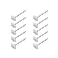 Juego de diez estacas para lonas ProPlus 361736V01, estacas metálicas para colchonetas de camping de 10 cm.