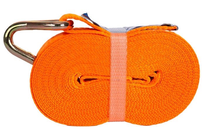 Cinta transportadora UNITRAILER de 6 m/25 mm/1 t de color naranja con tensor