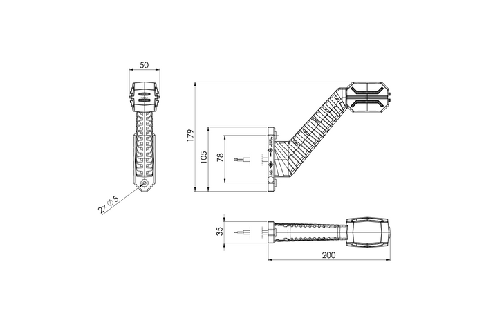 Luz de posición lateral LED HORPOL DRAGON LD 2994, izquierda