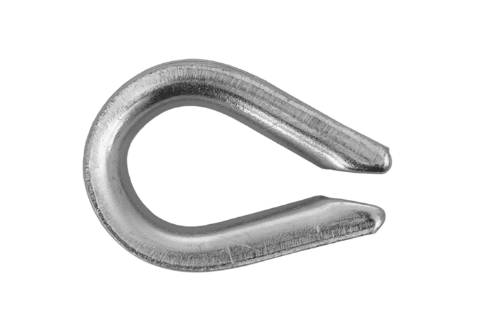 Guardacabos de cuerda DROMET KU.6, con amarre de acero, 6 mm