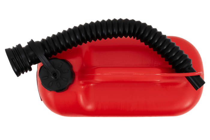 Bidón de plástico HERMON de 5L con embudo, color rojo