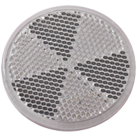 Un reflector blanco, fi 60 mm, con una cinta adhesiva