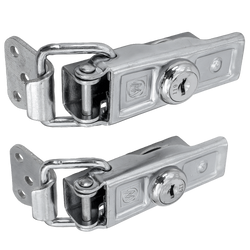 Juego de ganchos laterales con fijaciones WINTERHOFF BVS 60-1 + BVSG 60-A, cerradura lateral completa para remolque con llave