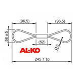 Cable de ruptura AL-KO para remolques ligeros 750 kg