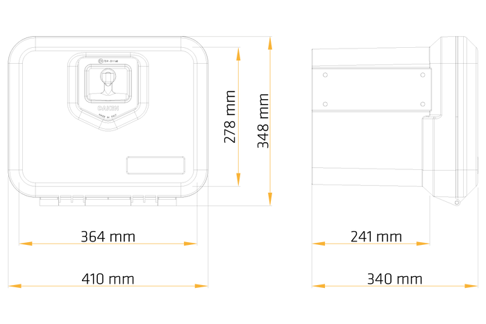 DAKEN 81000 WELVET caja de herramientas 410x348x340mm 28,8l