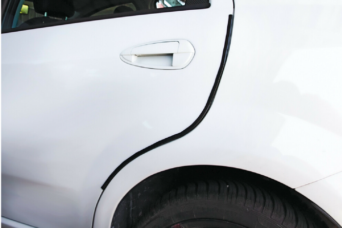 Protector de borde de puerta blindado LAMPA 5m Negro