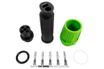 Conector impermeable MANTES para luces traseras de remolque, bayoneta de 5 pines, verde, derecha
