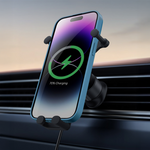 Soporte para teléfono móvil BASEUS Stable Gravity con carga inalámbrica Qi de 15 W para la rejilla de ventilación