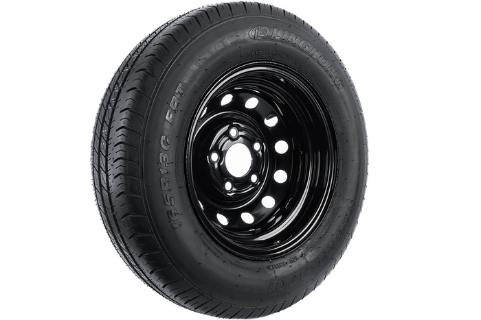 Rueda de remolque reforzada LINGLONG TIRE 165/80 R13C 96/94N UNITRAILER RIM negra 4.5Jx13"H2 5x112 ET:30
