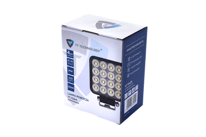 Reflector de luz de trabajo LED TT TECHNOLOGY TT.13364 64xLED 5120 Lm cuadrado