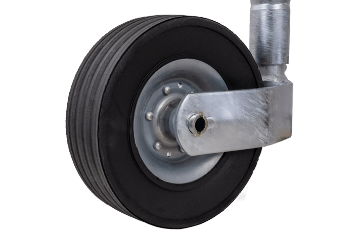 Rueda de apoyo KNOTT TK48, tubo corrugado, 300 kg, 48 mm, 700-940 mm