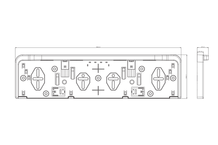 Marco de matrícula con iluminación LED FRISTOM FT-264 LED M15