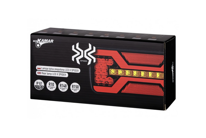 Luz trasera LED KAMAR X-SPIDER L2424 5 funciones universal