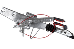 Dispositivo de inercia AL-KO 60S/2 con enganche AK161 para remolque de 750 kg con lanza cuadrada