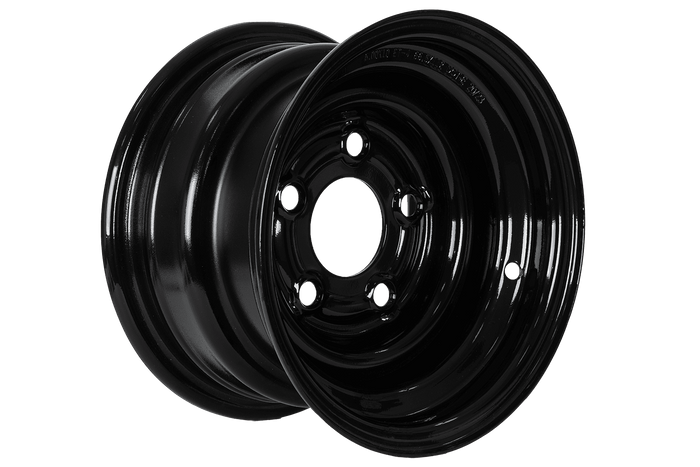 Llanta de acero para remolque UNITRAILER negra 6Jx10"H2 5x112 ET:-4