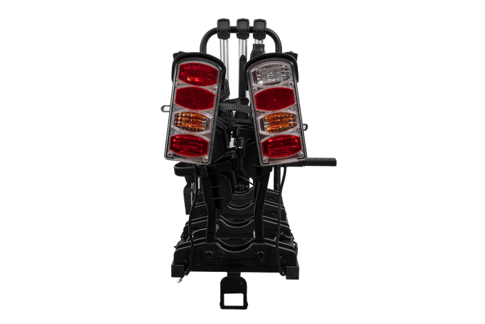 Inter Pack Quattro Fold: portabicicletas para 4 bicicletas que se monta en la bola de remolque.
