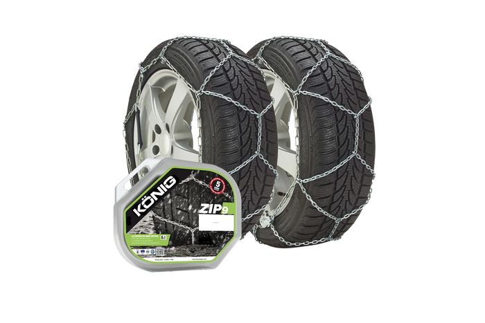 Cadenas de nieve König Zip 9, gr. 97