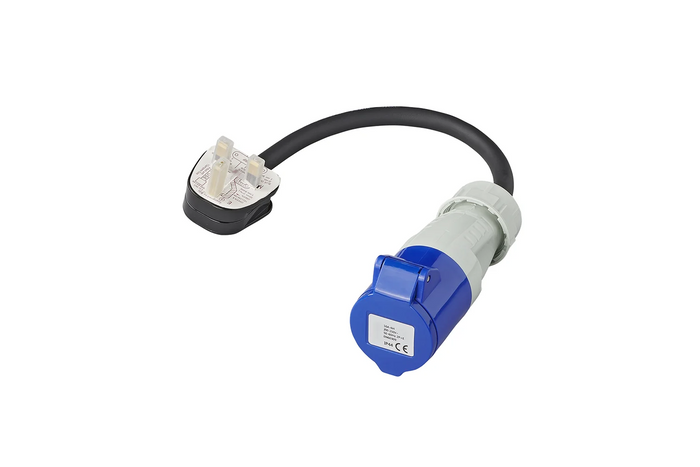Adaptador con enchufe CEE y toma de corriente británica UK ProPlus 373522DE, cable de 40 cm, 16 A, 230 V