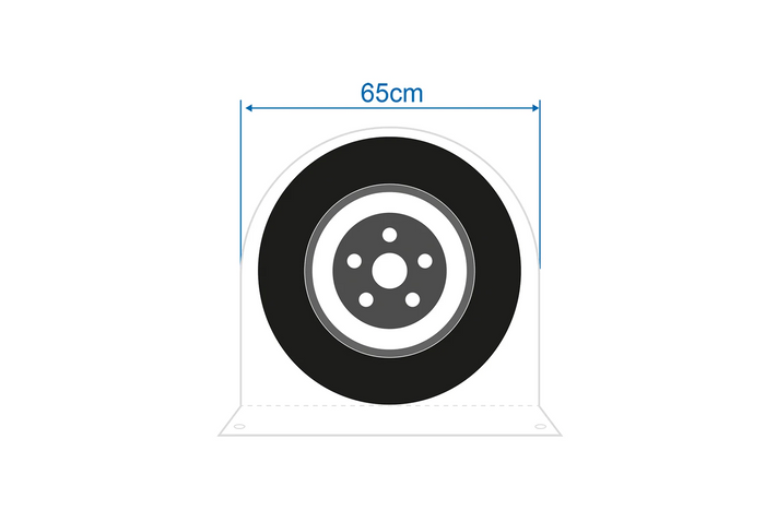 Tapa de rueda ProPlus 610312 para una rueda con un diámetro máximo de 65 cm.