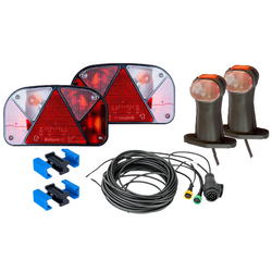 Juego de luces: luces traseras ASPÖCK + luces de posición laterales ASPÖCK + arnés MANTES 7m 13-PIN + conectores rápidos