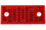 Reflector rojo 76x34 mm con agujeros