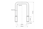 Abrazadera cuadrada DROMET tipo C M12 92×167 mm