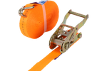 Correa de amarre UNITRAILER de 12 m/25 mm/1 t de color naranja con tensor