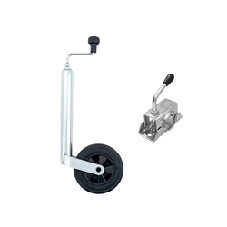 Rueda jockey con abrazadera WINTERHOFF ST48-200V+KLE48 150kg 48mm 505-725mm