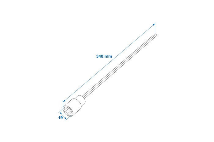 Extensión de soporte ProPlus 360030 para remolque portador de 340 mm y 19 mm