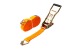 Cinta transportadora UNITRAILER ERGO de 12 m/50 mm/5 t de color naranja con tensor.